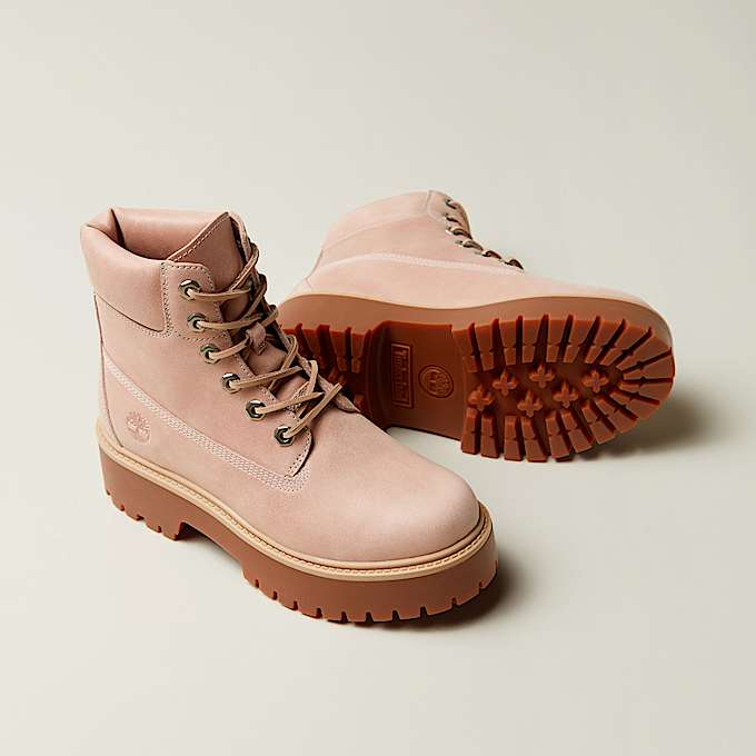 Womens Stone Street Platform 6Inch Boot TBL Light Pink FullGrain ALTA