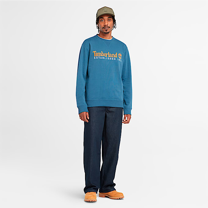 【Timberland】 ★ Sweatshirt Crew-neck ★ Vintage Timberland Crewneck Sweatshirt Embroidery Logo Grey