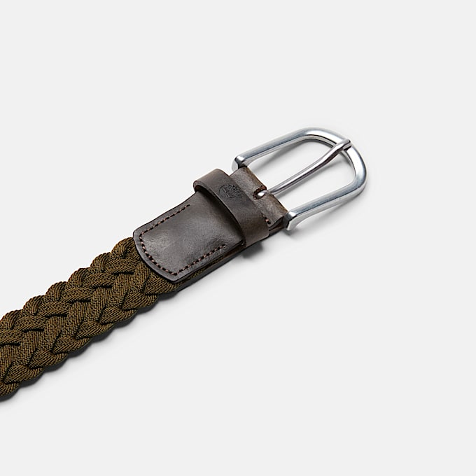 Men's 35mm Braided Belt with Leather Details