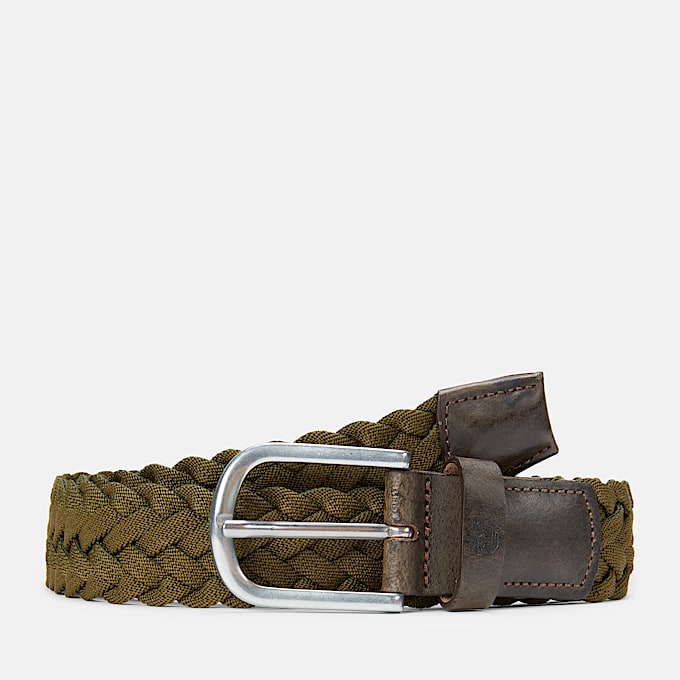 Men's 35mm Braided Belt with Leather Details - 1