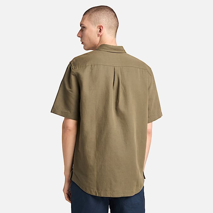 Men's Cotton Linen Utility Overshirt
