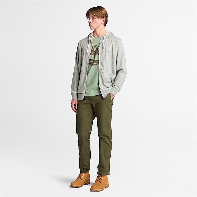 Men's Oyster River Chest Logo Full-Zip Hoodie