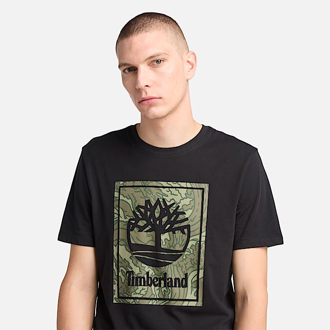 Men's Stack Logo Camo Short-Sleeve T-Shirt