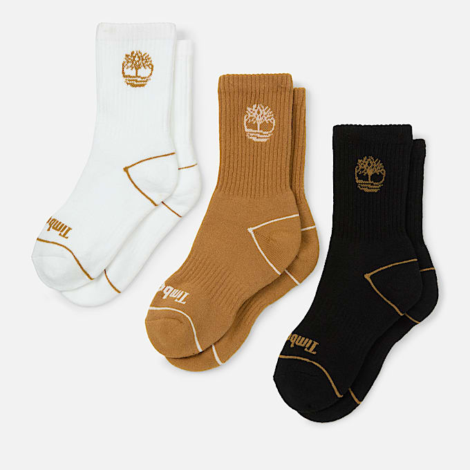 Kids' Bowden 3-Pack Tree Logo Full-Cushion Crew Sock - 1