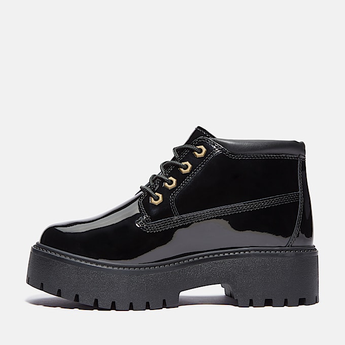 Women's Patent Leather Stone Street Platform Chukka