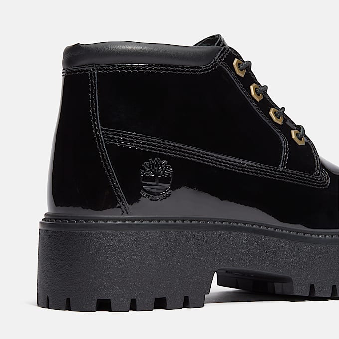 Women's Patent Leather Stone Street Platform Chukka