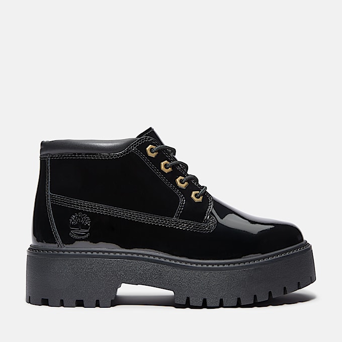 Women's Patent Leather Stone Street Platform Chukka - 1