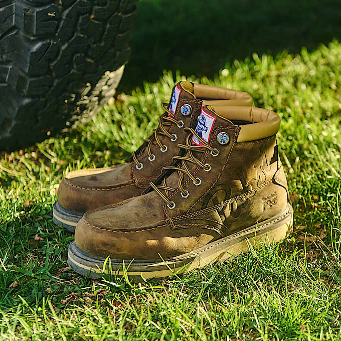 Men's Timberland PRO® and Pabst Blue Ribbon Gridworks 6" Soft Toe Waterproof Work Boot