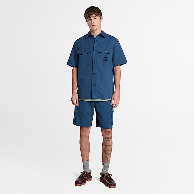 Men's Cotton Linen Utility Short
