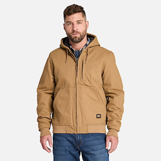 Men's Timberland PRO® Gritman Fleece-Lined Hooded Canvas Jacket - 1