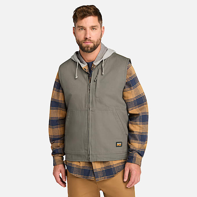 Men's Timberland PRO® Gritman Fleece-Lined Canvas Vest - 1