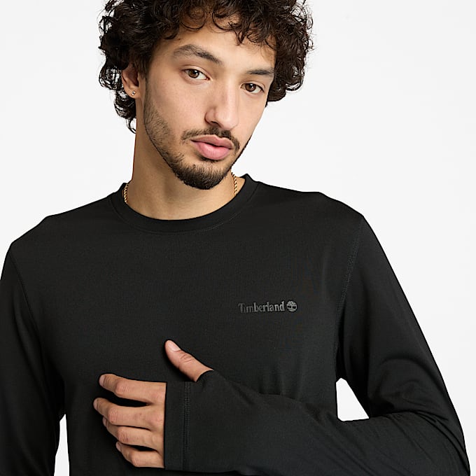 00s Timberland 長袖 Tシャツ サーマル ブラック 無地 Black Shirts | Timberland | Timberland