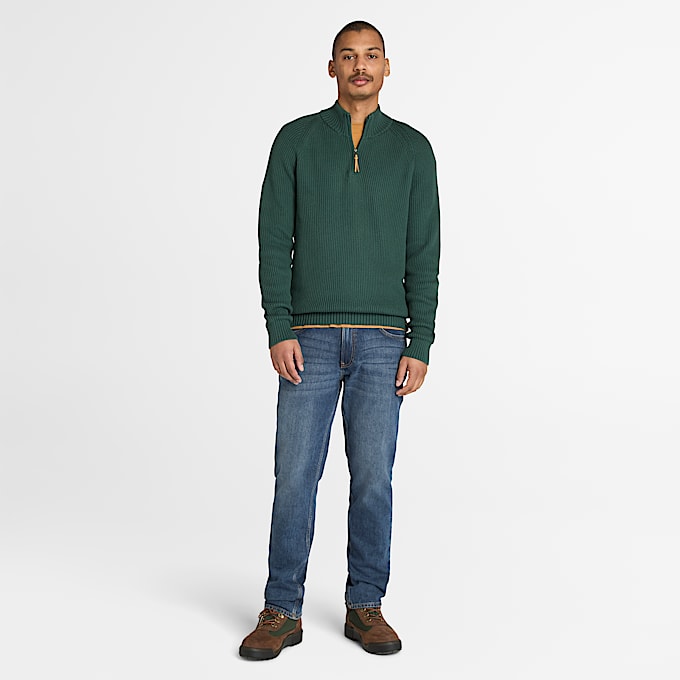 Men's Williams River Textured Quarter-Zip Sweater