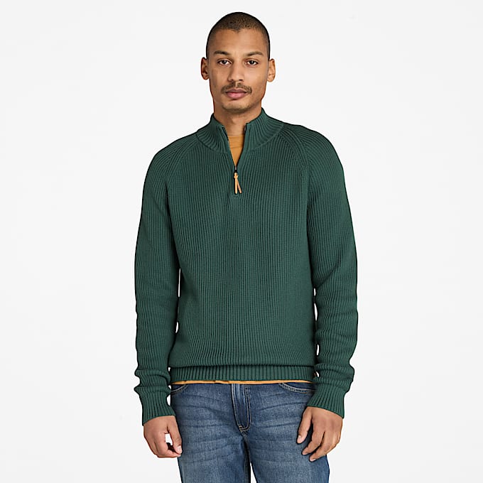 Men's Williams River Textured Quarter-Zip Sweater - 1