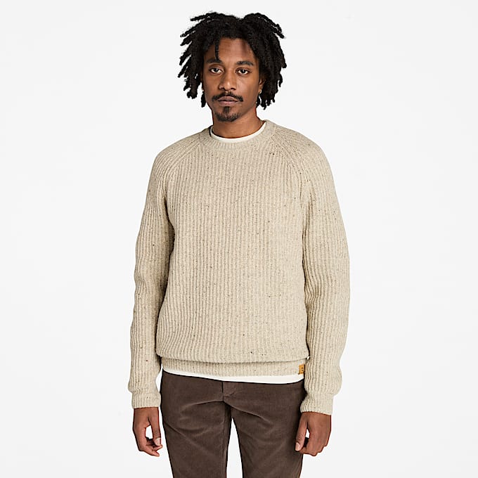 Men's Chunky Yarn Crewneck Sweater - 1