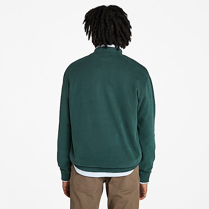 Men's Leather Badge Crewneck Sweatshirt