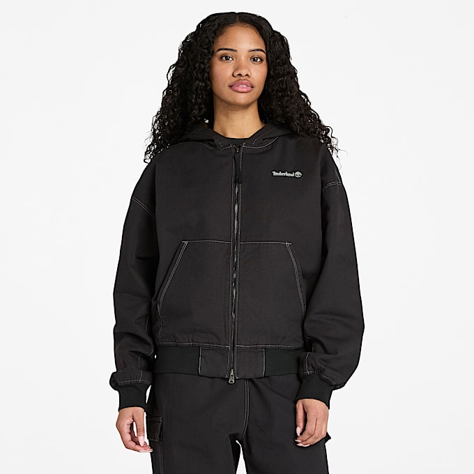 Washed Duck Canvas Hooded Bomber