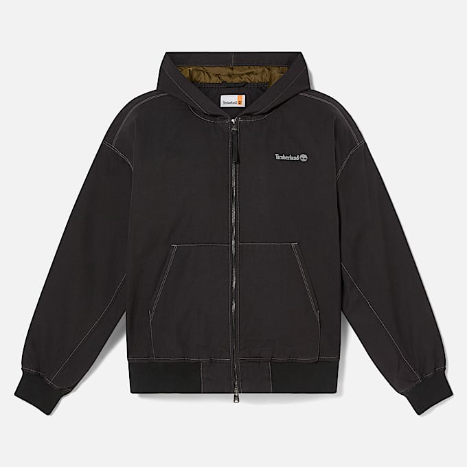 Washed Duck Canvas Hooded Bomber - 1