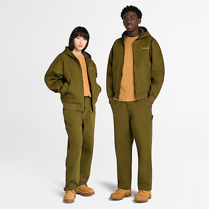 Washed Duck Canvas Hooded Bomber