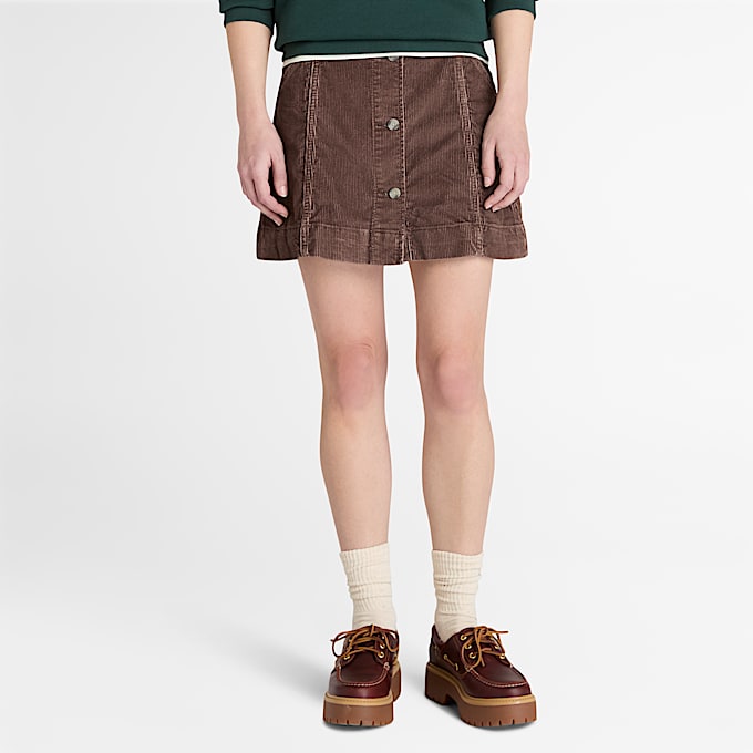 Women's Washed Corduroy Skirt - 1