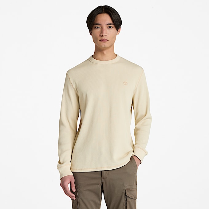 Men's Wharf River Waffle Long-Sleeve Polo Shirt - 1