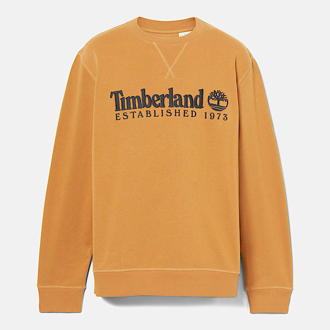 Men's Established 1973 Embroidered Logo Crew Neck Sweatshirt - 1