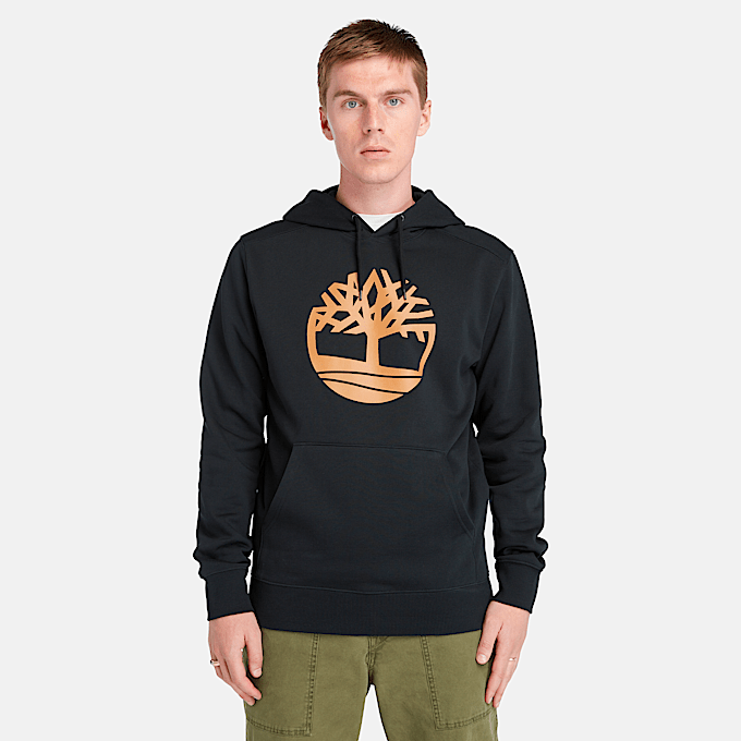 Timberland men's logo pullover wheat hoodi hotsell