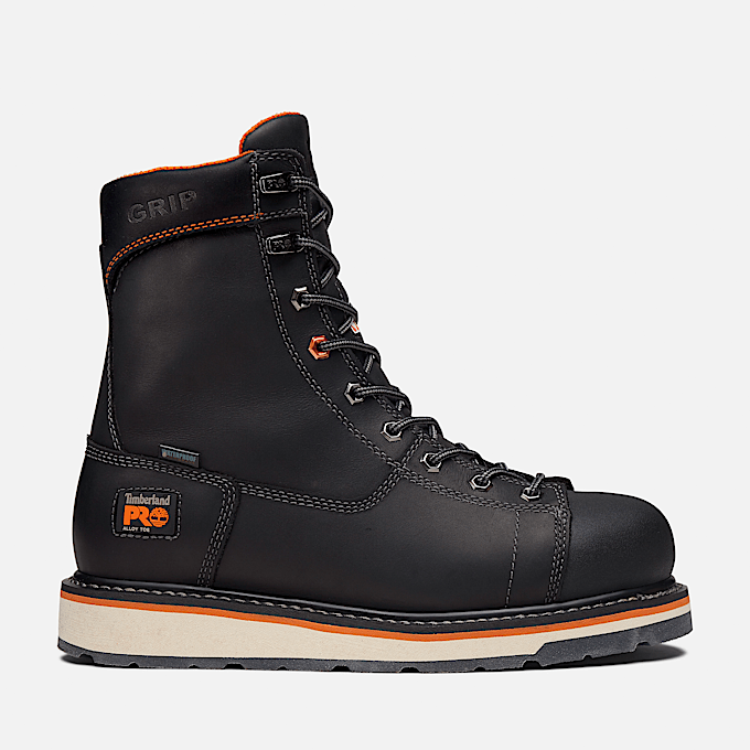 Low cut waterproof work boots top