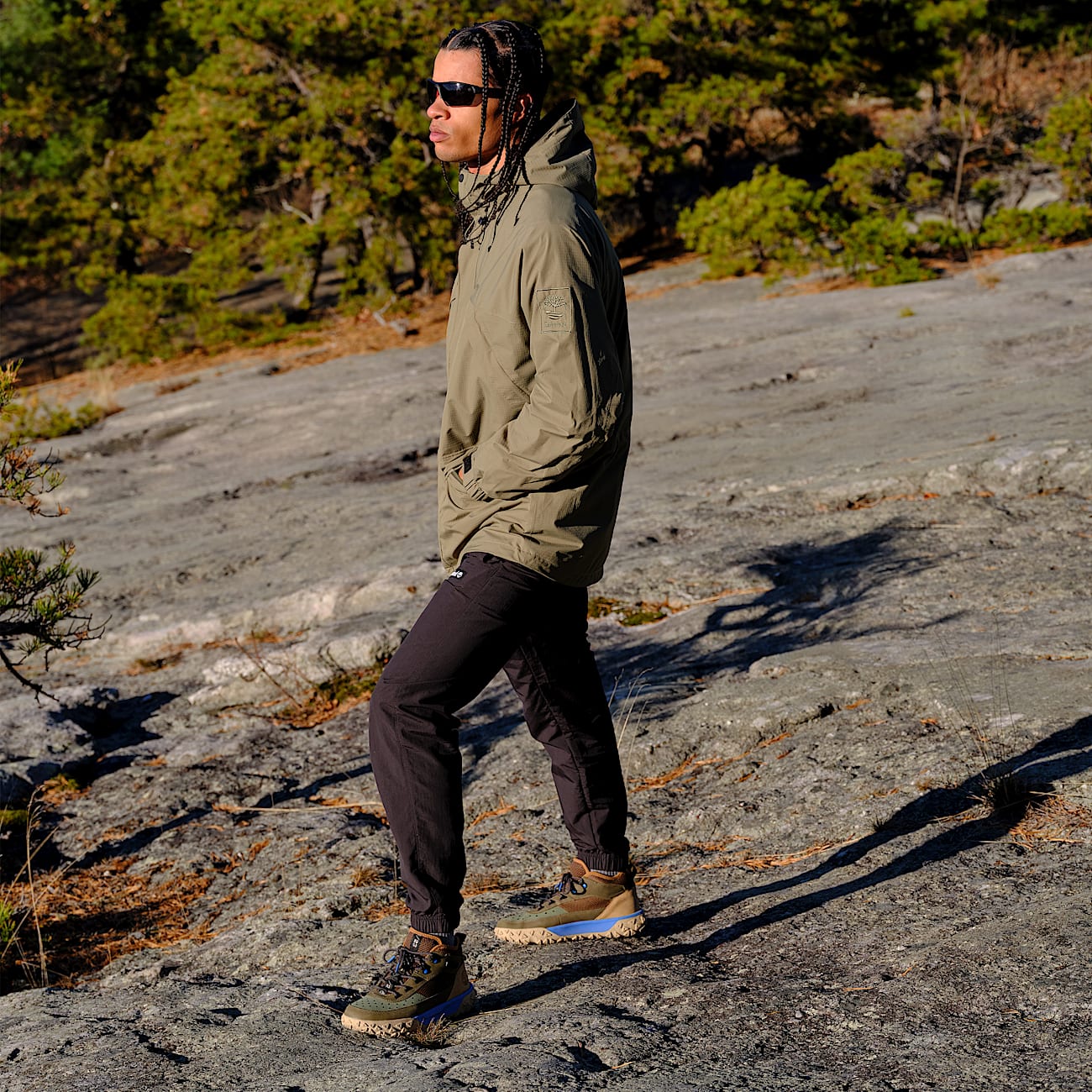 Mens GreenStride Motion 6 Mid LaceUp Sneaker TBL Dark Green Nubuck ALT11