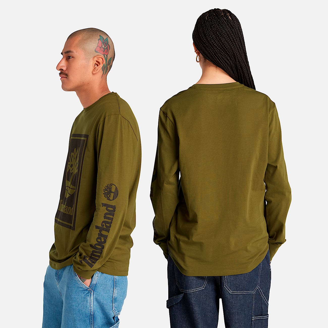 Long Sleeve Logo TShirt TBL Dark OliveBlack ALT2