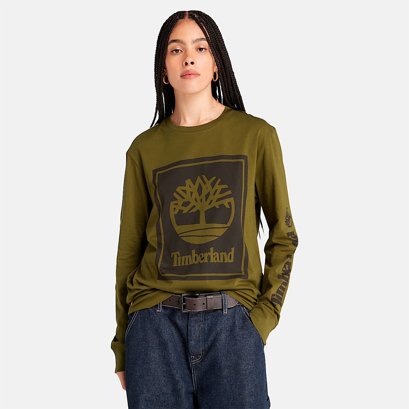 Long Sleeve Logo TShirt TBL Dark OliveBlack ALT4