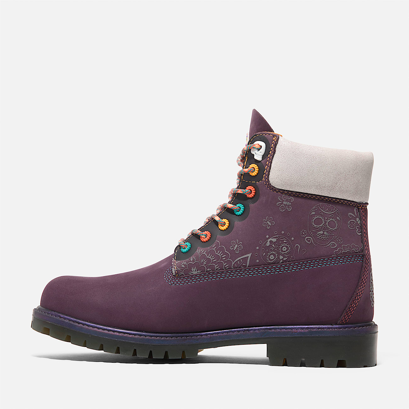 Mens Timberland Dia de Muertos 6Inch Waterproof Boot TBL Dark Purple Nubuck ALT6