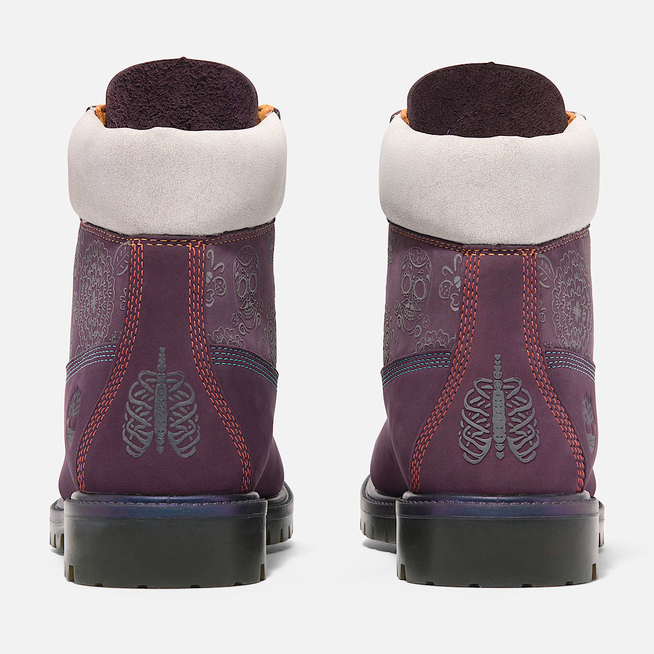 Mens Timberland Dia de Muertos 6Inch Waterproof Boot TBL Dark Purple Nubuck ALT5