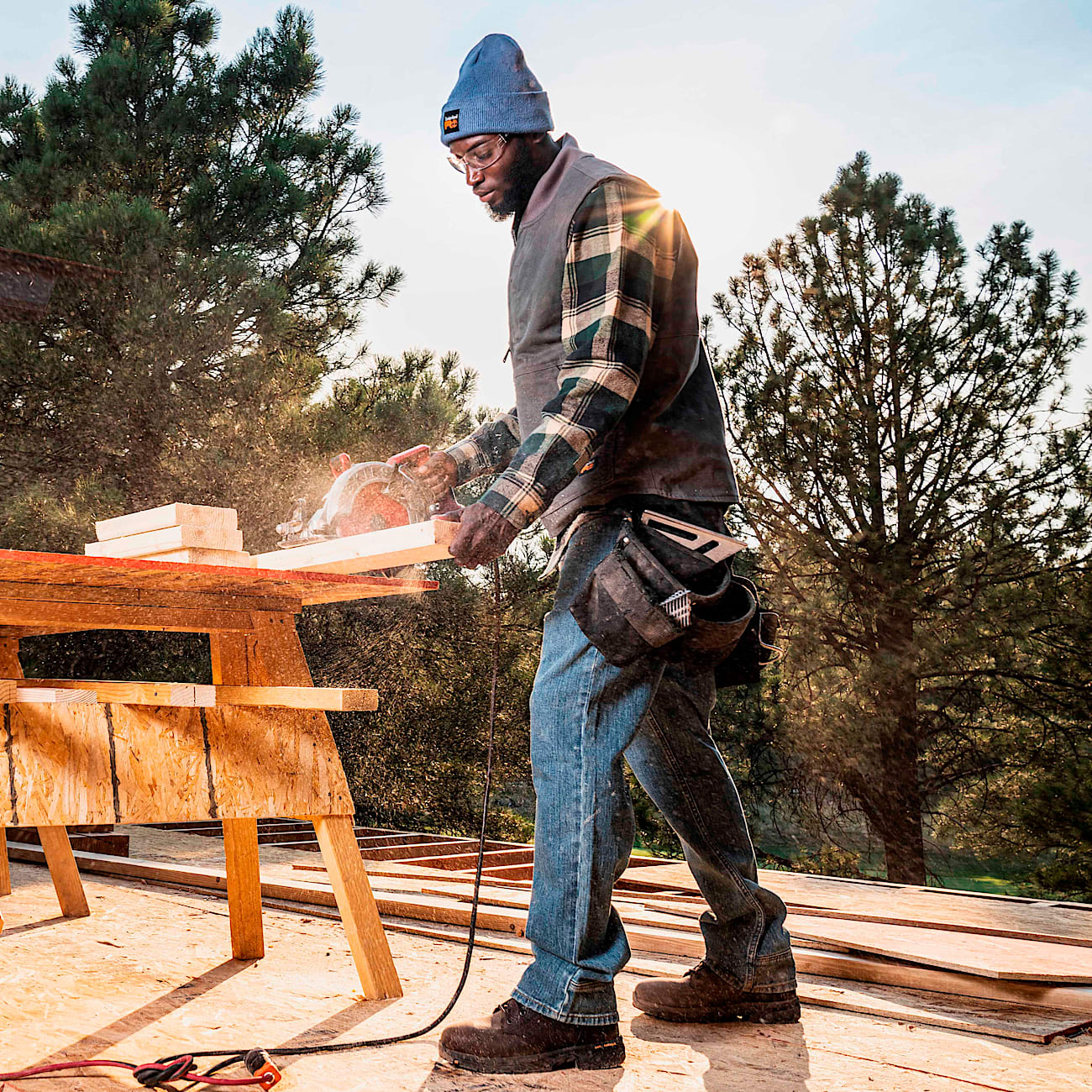 Mens Timberland PRO Gritman FleeceLined Canvas Vest TBL Pewter ALT11