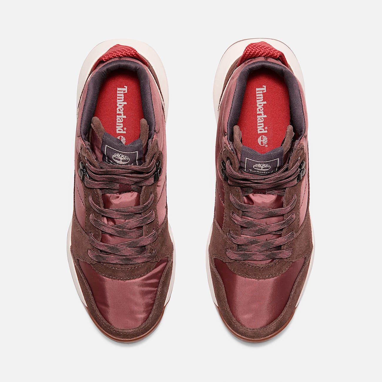 Womens Retro Swift High Top LaceUp Sneaker TBL Red Woven ALT2