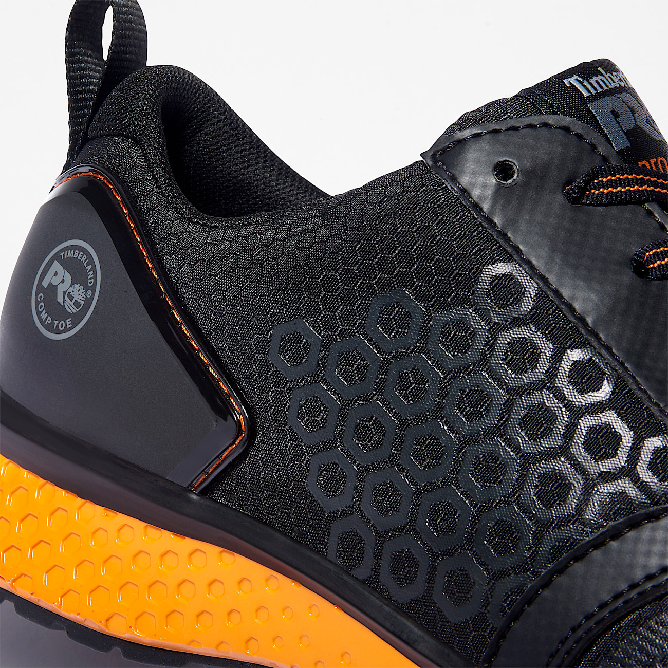 Mens Reaxion Composite Toe Work Sneaker TBL BlackOrange ALT6