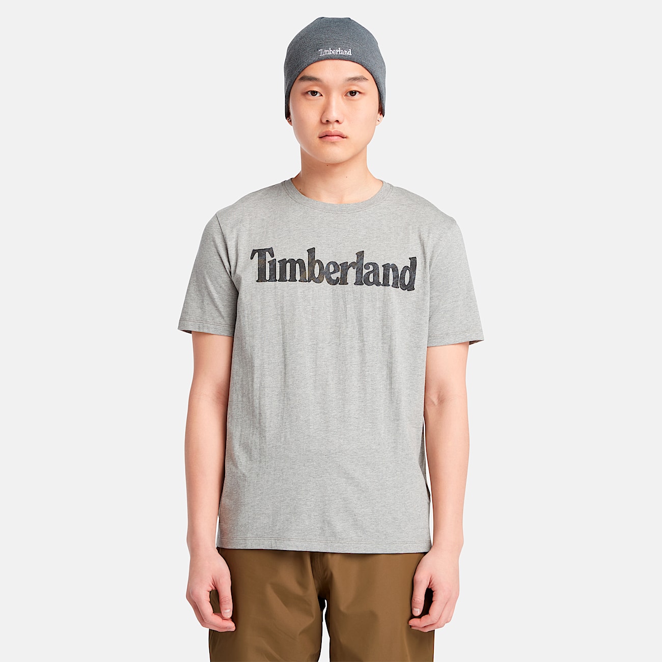 Mens Short Sleeve Seasonal Camo Linear Logo TShirt TBL Medium Grey Heather ALT8