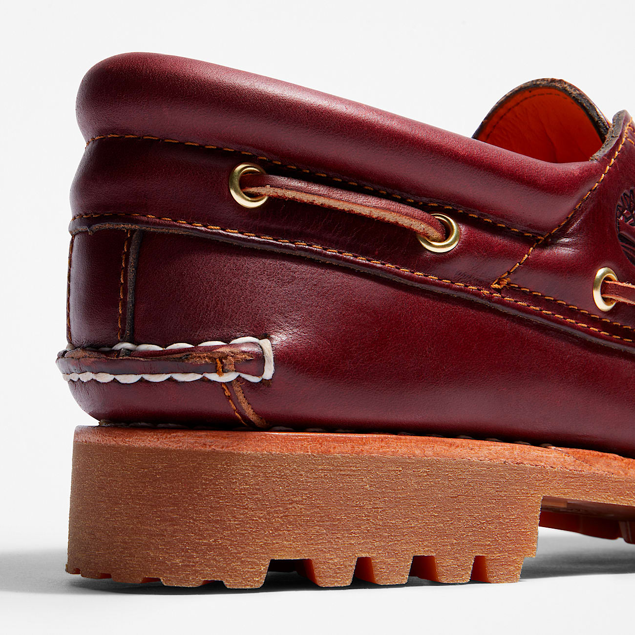 Men's 3-Eye Lug Handsewn Boat Shoe - Burgundy | Timberland US