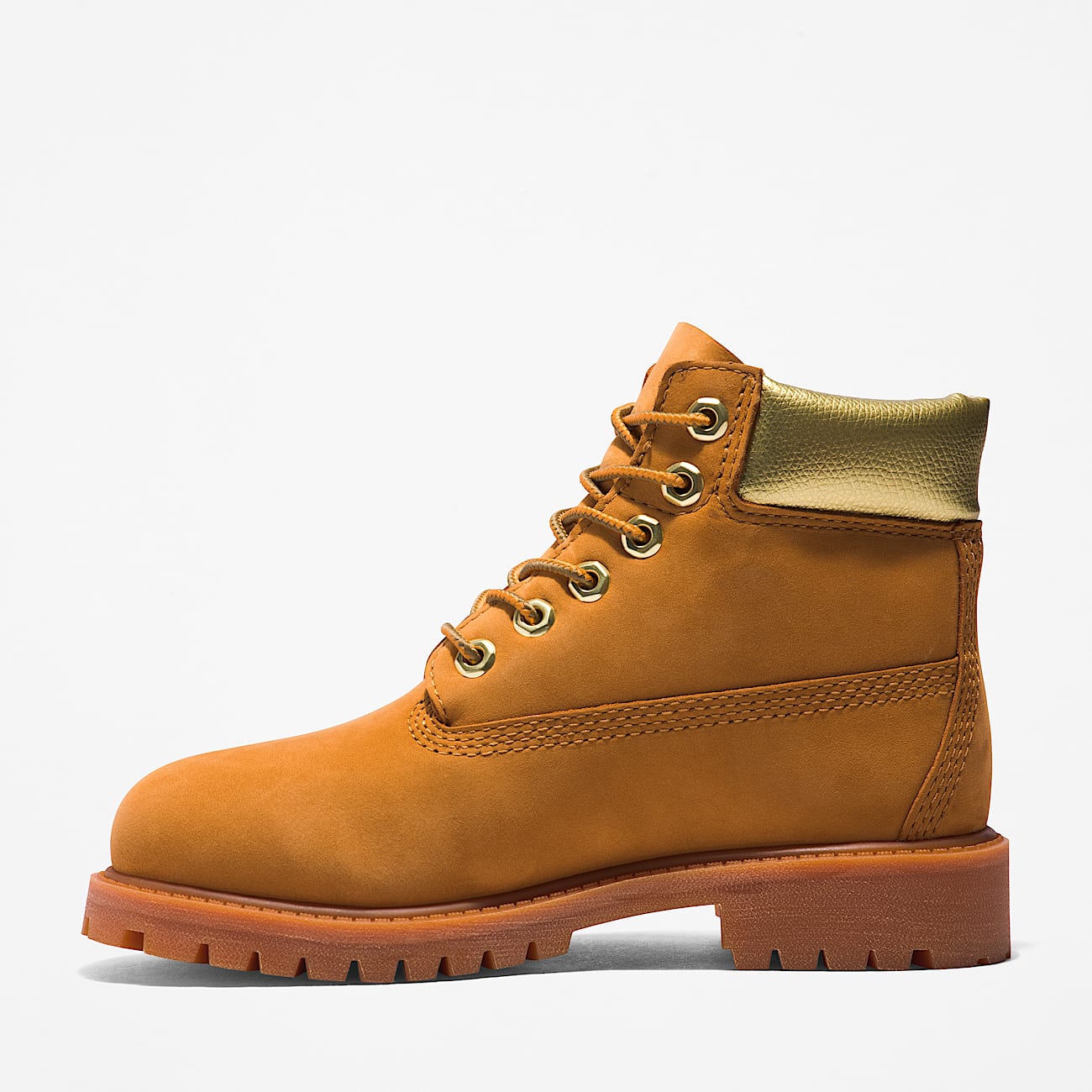 Youth Timberland Premium 6Inch Waterproof Boots TBL Wheat NubuckGold ALT6