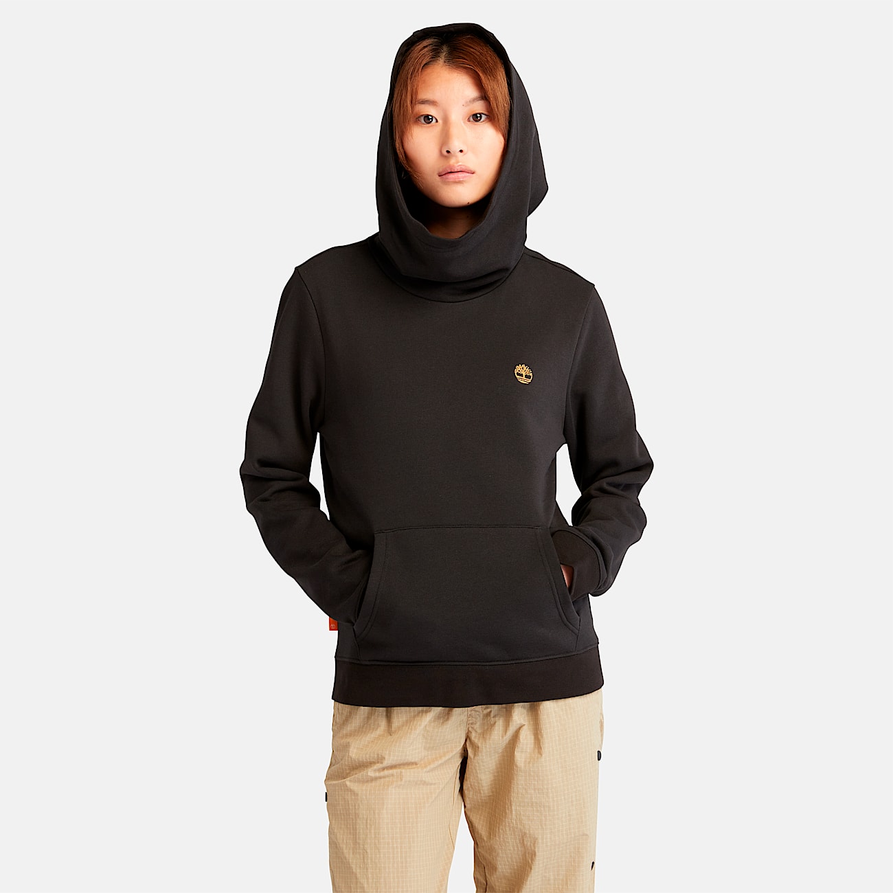 Hoodie de mujer con rbol bordado TBL Bota negrade trigo HERO