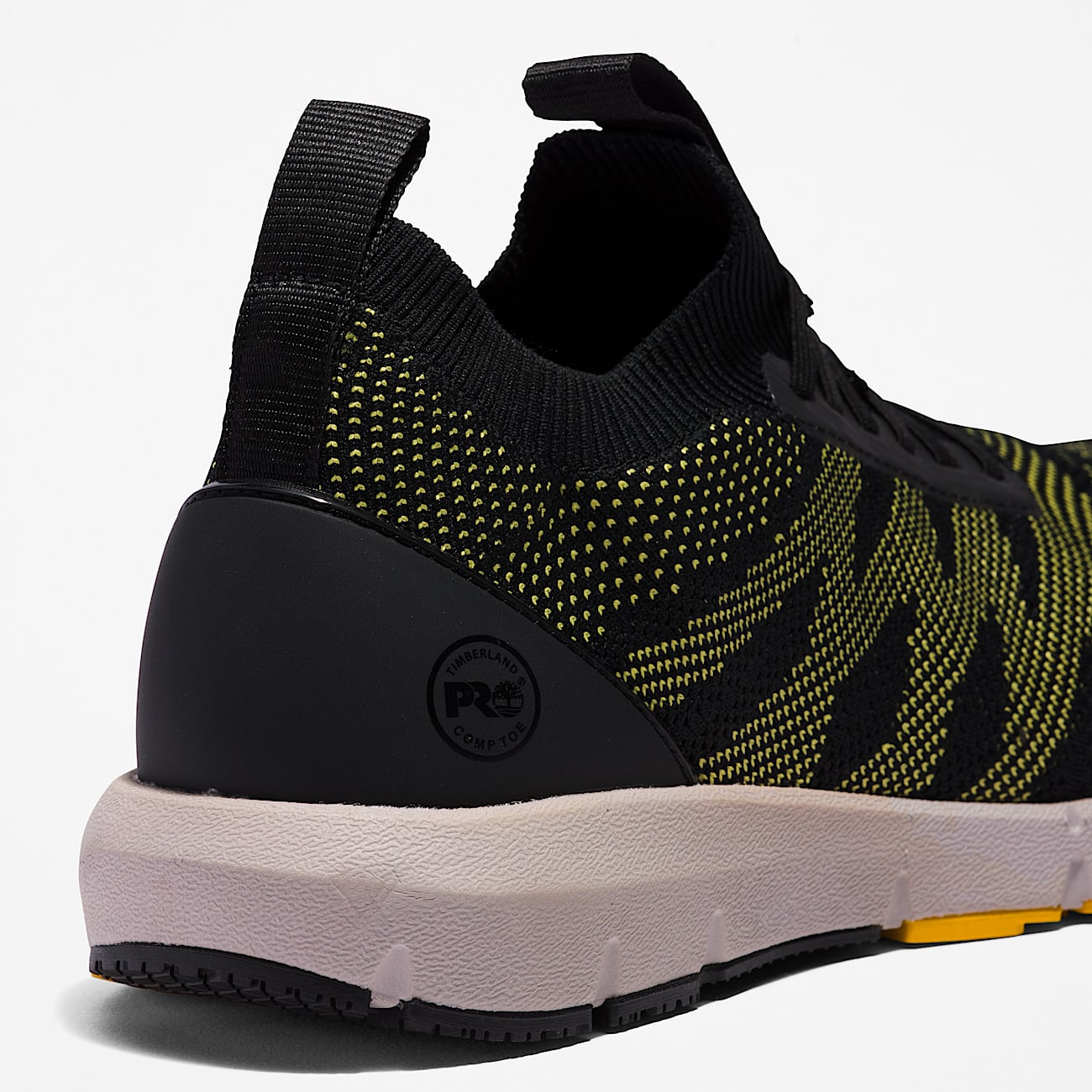 Mens Timberland PRO Radius Knit CompToe SlipOn Work Sneaker TBL BlackYellow ALT8