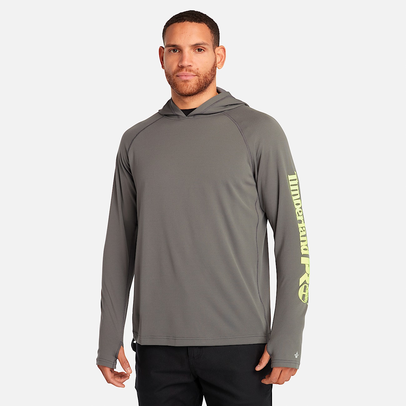 Mens Timberland PRO Wicking Good Hoodie TBL Pewter HERO