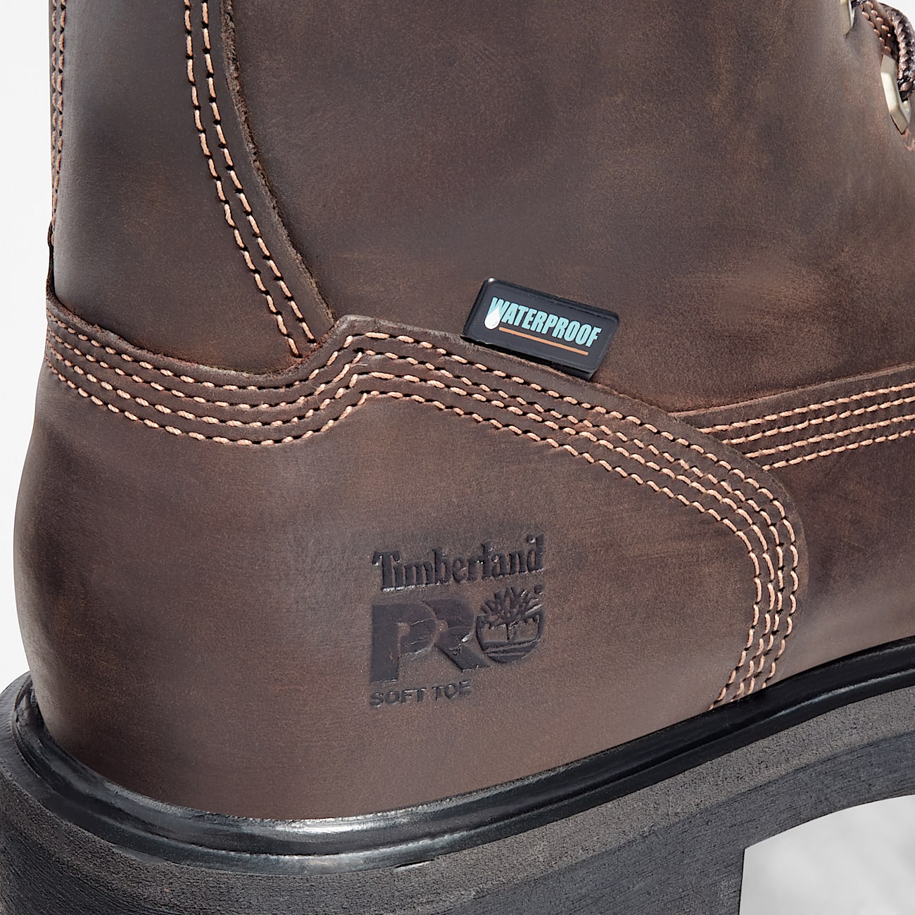 Mens Direct Attach 8 Soft Toe Waterproof Insulated Work Boot TBL Brown ALT6