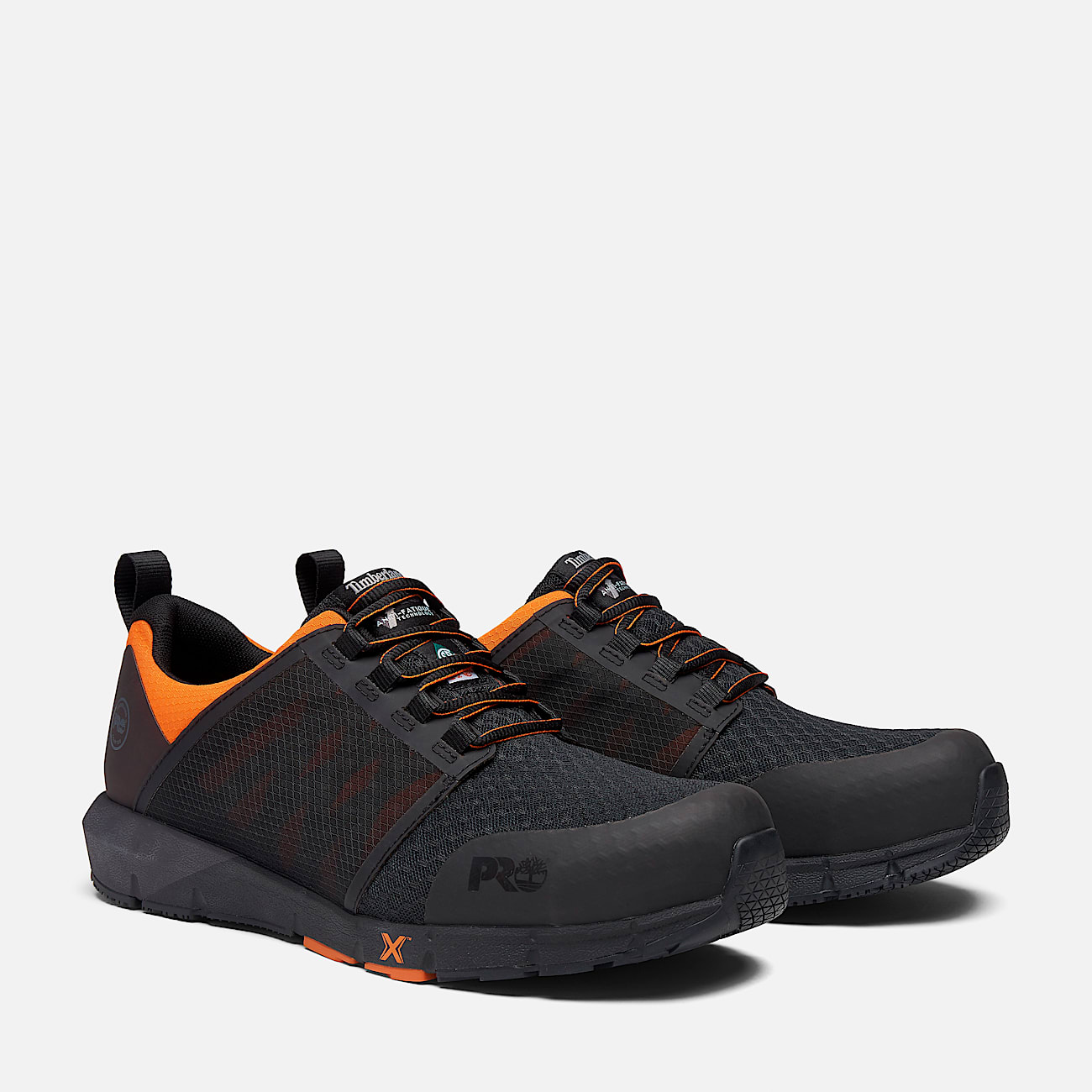 Mens Radius Composite Toe Work Sneaker TBL BlackOrange ALT4