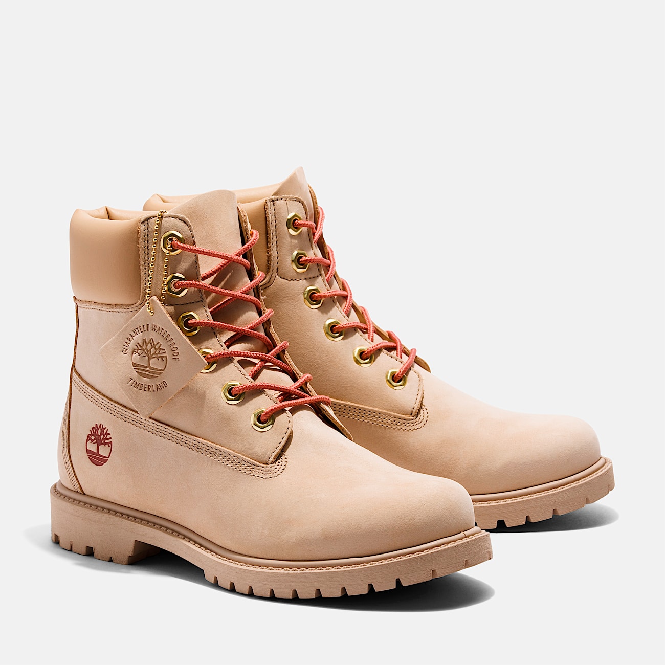 Womens Timberland Heritage 6 inch Waterproof Boots TBL Light Brown ALT4