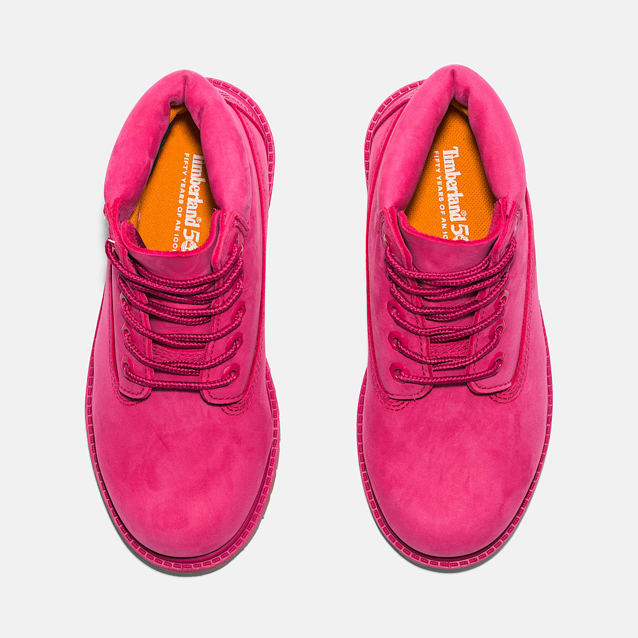 Junior Timberland 50th Edition Premium 6Inch Waterproof Boot TBL Dark Pink Nubuck ALT2