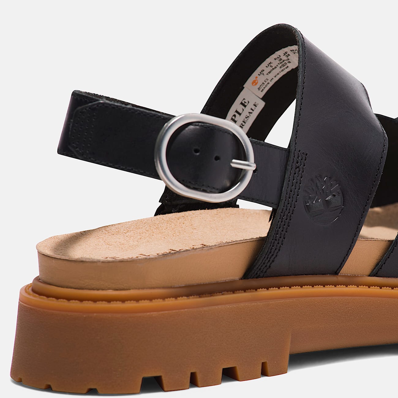 Sandale Clairemont Way  lanires croises TBL Cuir pleine fleur noir ALT7