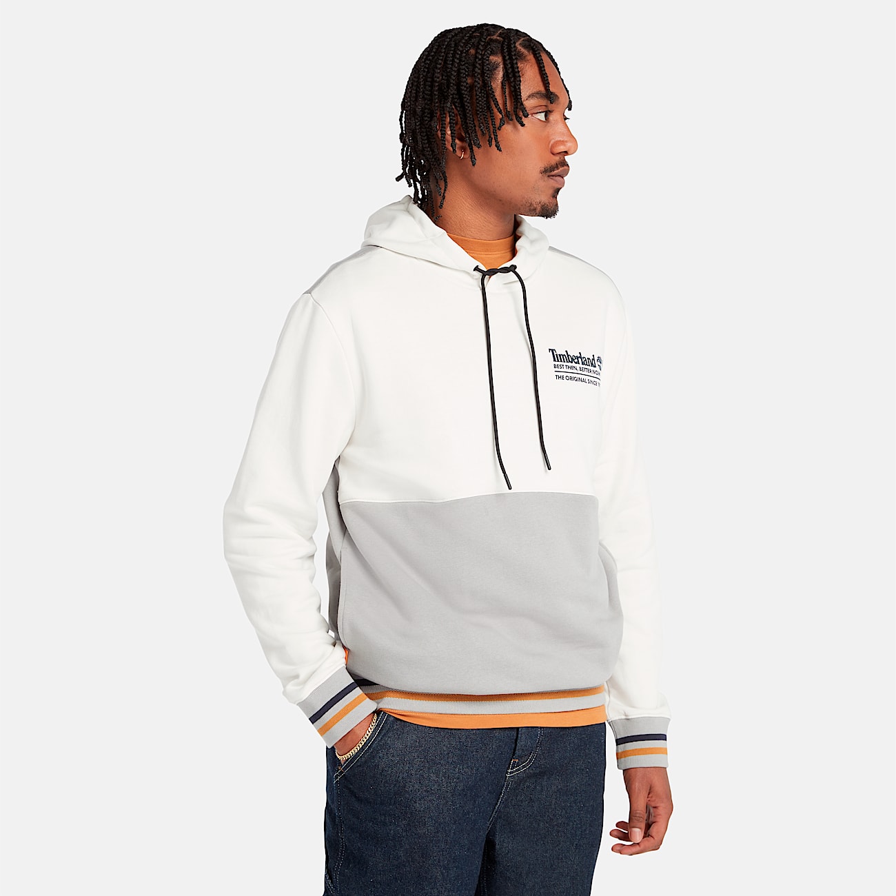 Mens Back to School Graphic Hoodie TBL Vintage WhiteGriffin HERO