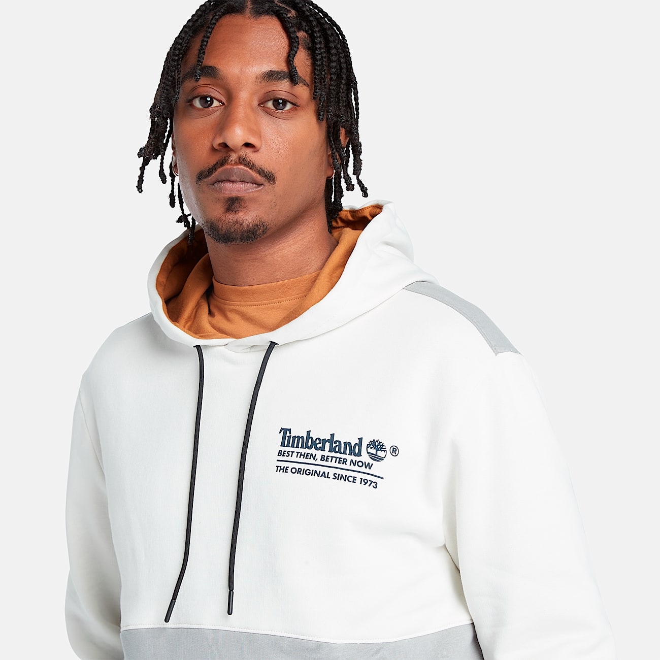 Mens Back to School Graphic Hoodie TBL Vintage WhiteGriffin ALT2