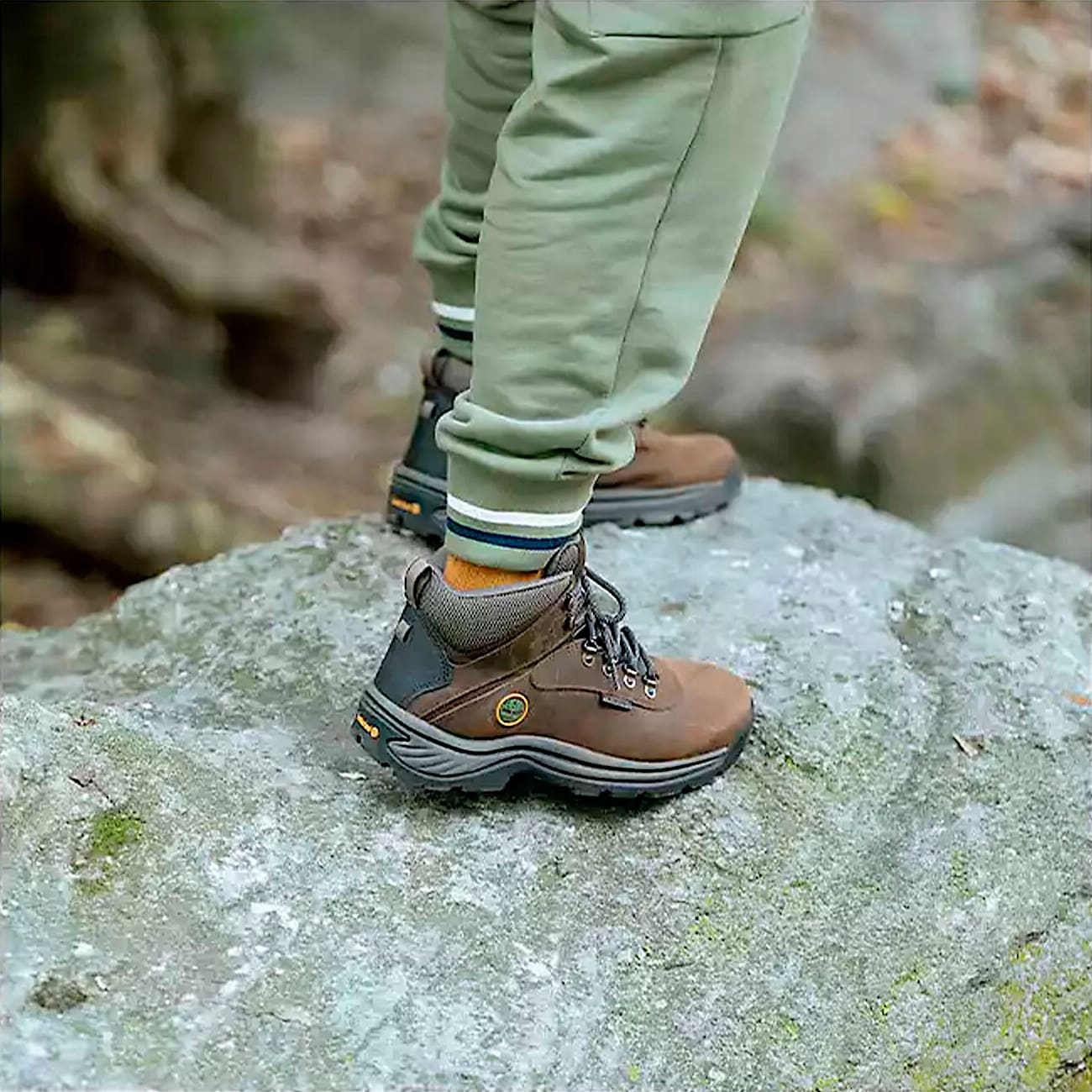 Mens White Ledge Waterproof Mid Hiker Boot TBL Brown ALT11